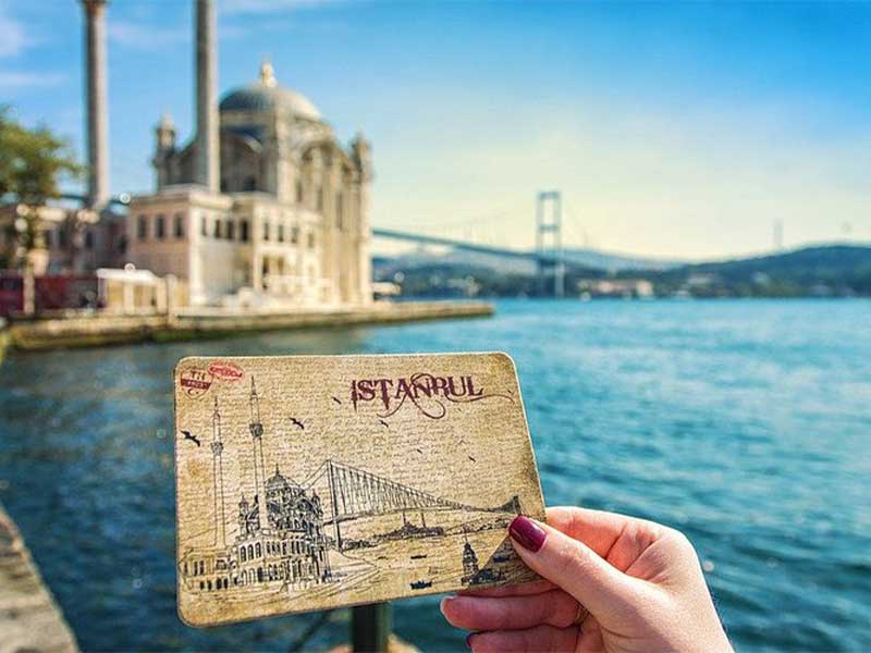 Ortakoy mosque Bosphorus bridge cafe view