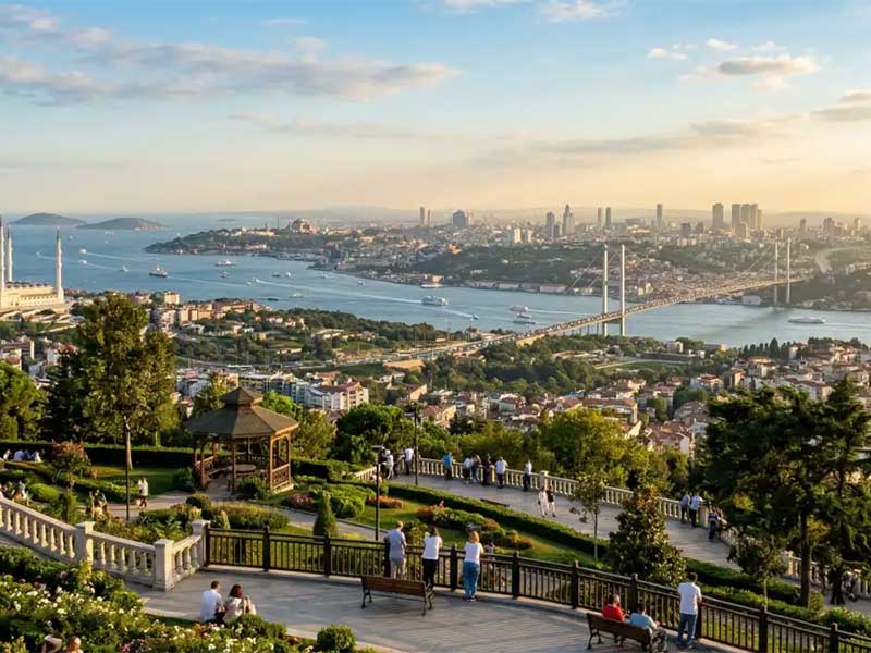 Istanbul skyline panoramic view