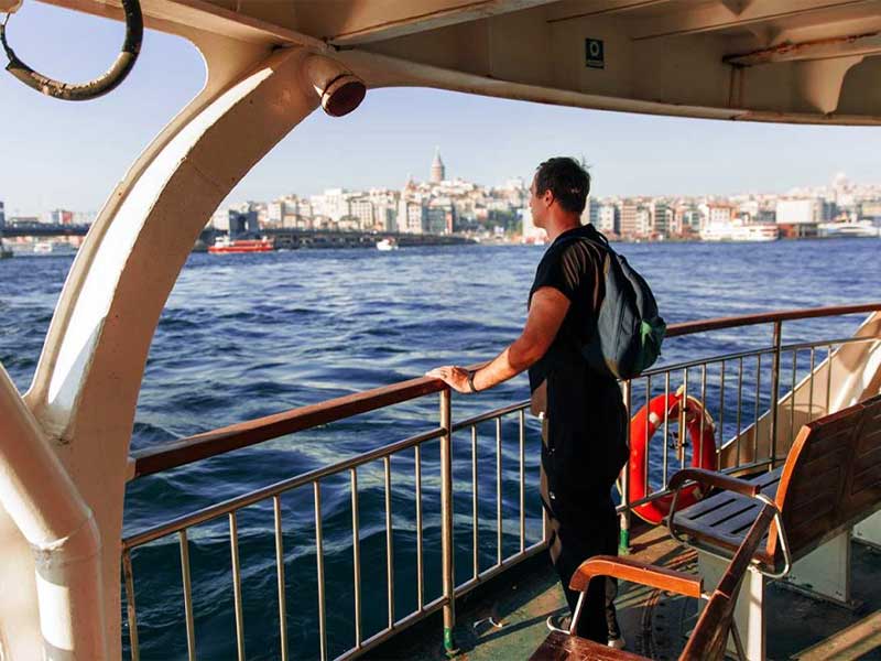 Istanbul ferry with Istanbulkart passengers